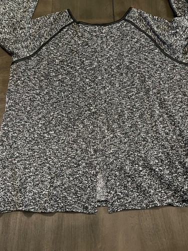 DEREK HEART PLUS Gray Fleck 3/4 Sleeve Top Shirt Sz 2X - Picture 6 of 10