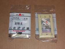 New Siemon CT4-FP-20 CT Faceplate Single Gang 2 CT Coupler Ivory 1 Per Buy