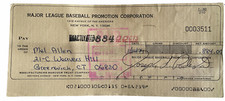 Mel Allen Signed MLB Payroll Promotion Bank Cancel Check Autograph NY Yankees! 