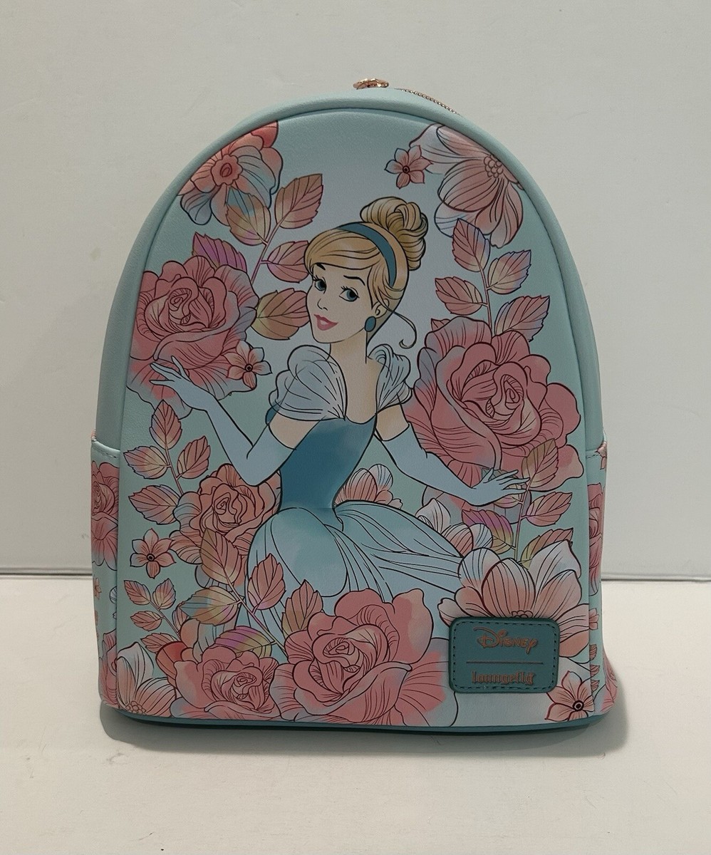 Disney Cinderella Pink Flowers Loungefly Mini Backpack NWT  display picture 2