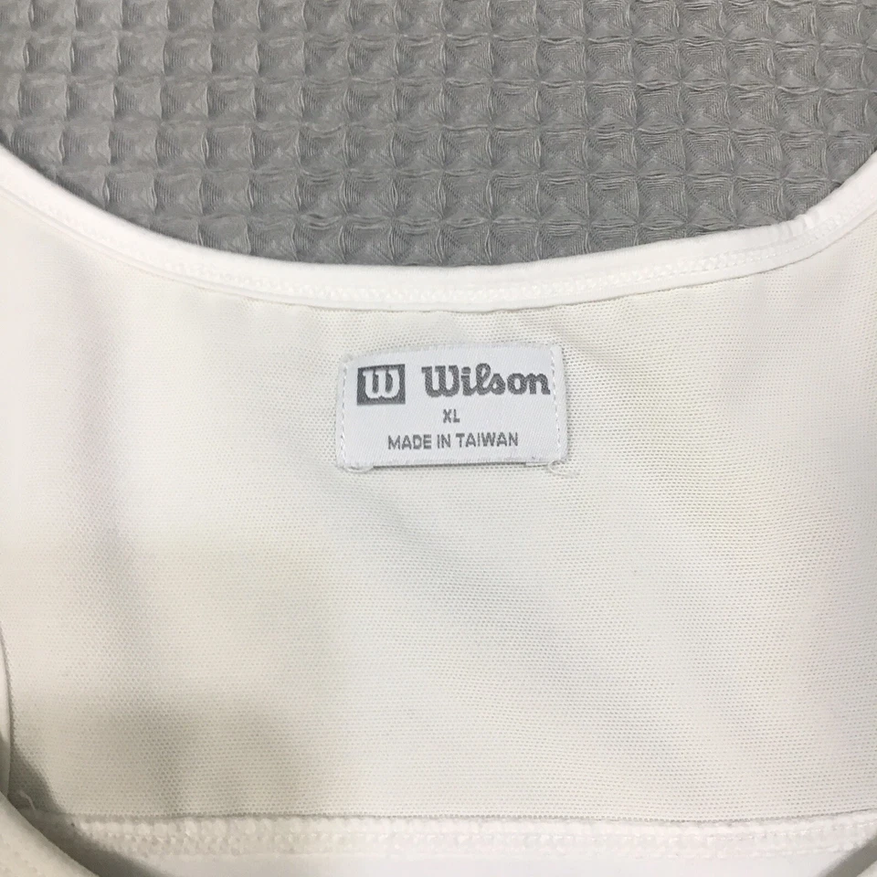 Tênis retrô vintage anos 90 Wilson regata feminina XL listra azul branca sem mangas - Imagem 3 de 4