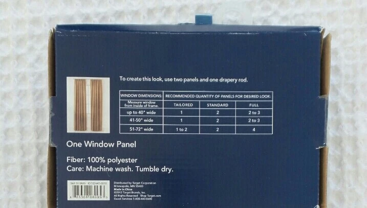 RE Room Essentials Curtain Drapery ONE PANEL Tan Chesapeake 42 wide x 84 long - Image 4 of 4