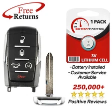 Remote Keyless Entry Fob Replacement Uncut Key Blade For Ram 5b (OHT-4882056)