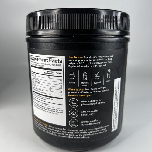 Bean Envy MCT Oil Powder + Collagen w/ Prebiotic Acacia Unflavored