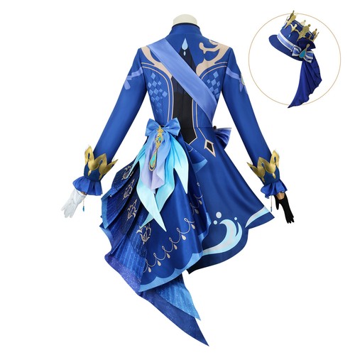 Cosplay Genshin Impact Furina Focalors Peluca Disfraces Halloween Carnaval- - Imagen 4 de 31