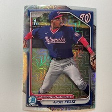 Angel Feliz 1st Bowman Chrome Mojo Refractor 2024 Bowman Mega BCP-198 Nationals