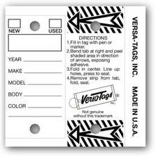 Versa Tags 3X3 White Key Tags Self Laminating Pack Of 125 With Key Rings