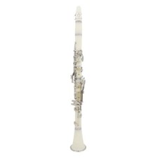 High Quality White 17 Key Clarinet ABS Nickel Plated Button Double Barrel