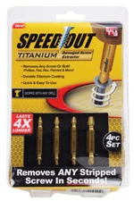Ontel Speed Out Titanium Damaged Screw Extractor 4-piece Set works wth any Drill