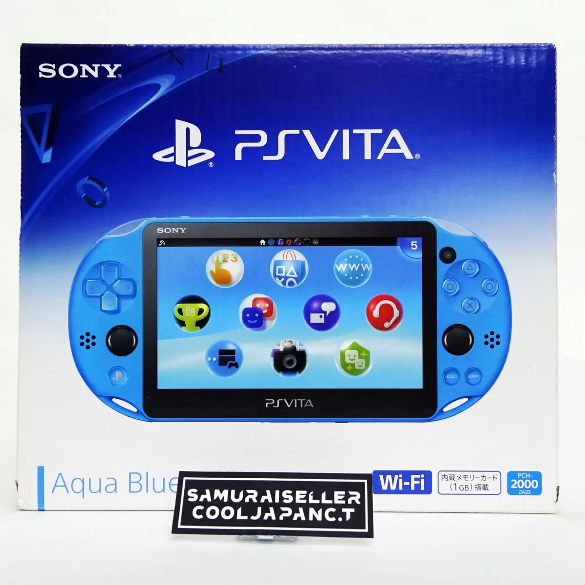 SONY PS Vita PCH-2000 ZA23 Aqua Blue Console Wi-Fi model from