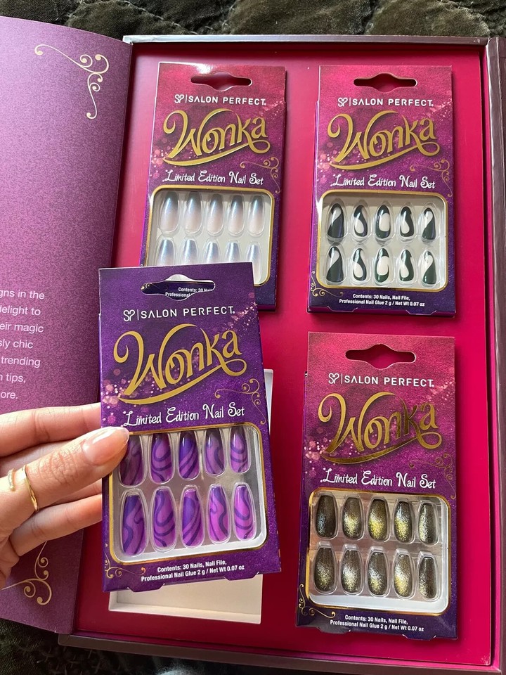 China Glaze ENTIRE Wonka Collection Nail Polishes, Nail Decals, Fake