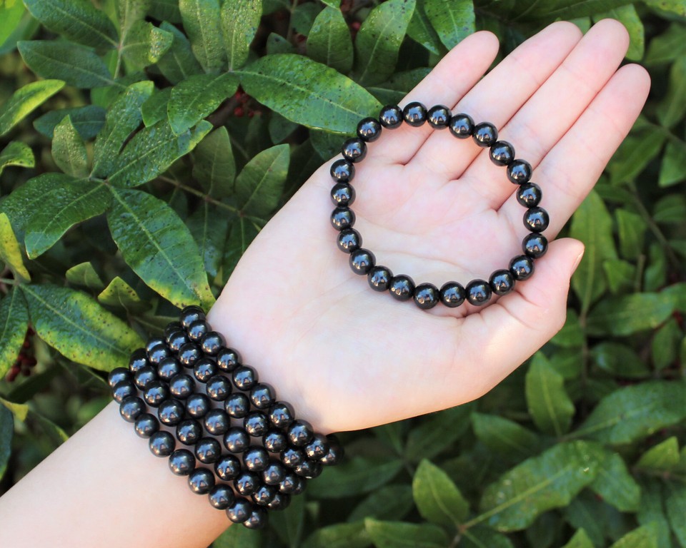 Bracciale con perline (6 mm) in Shungite - Shungite Elite