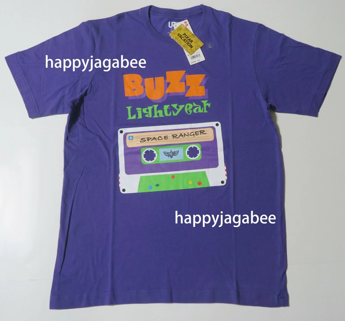 UNIQLO 2019 Men PIXAR VACATION UT Graphic Tee Purple BUZZ 420585 NEW Japan