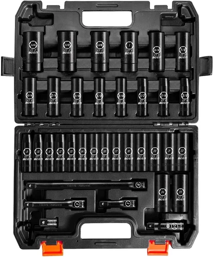 BOEN 35-Piece 1/2" Drive Deep Impact 35PCS SAE+Metric, 35pcs Sae+metric 