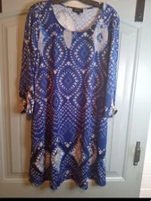 Ab Studio Size Large Womens Dress 3/4 Sleeve Stretches