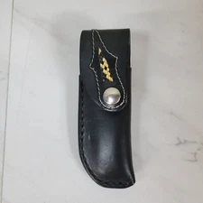 GENUINE Black LEATHER CUSTOM HANDMADE SHEATH FOR KNIFE HOLSTER Snake