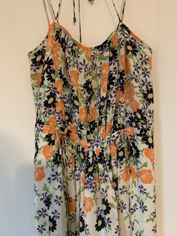 Комбинезон Elevenses 0 XS Шелковый Цветочный Тупса Плиссированный ANTHROPOLOGIE Boho - Изображение 4 из 4