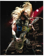 Zakk Wylde Authentic Signed 8x10 Photo Auto, Guitarist Black Label Society, Ozzy