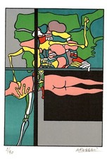 AGENORE FABBRI, "Mostro della guerra IV", litografia numerata e firmata  (1970)