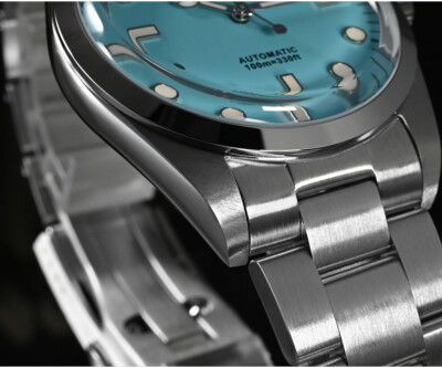 San Martin SN021-G-B2 36mm Automatic Light Blue Dial Diver Watch