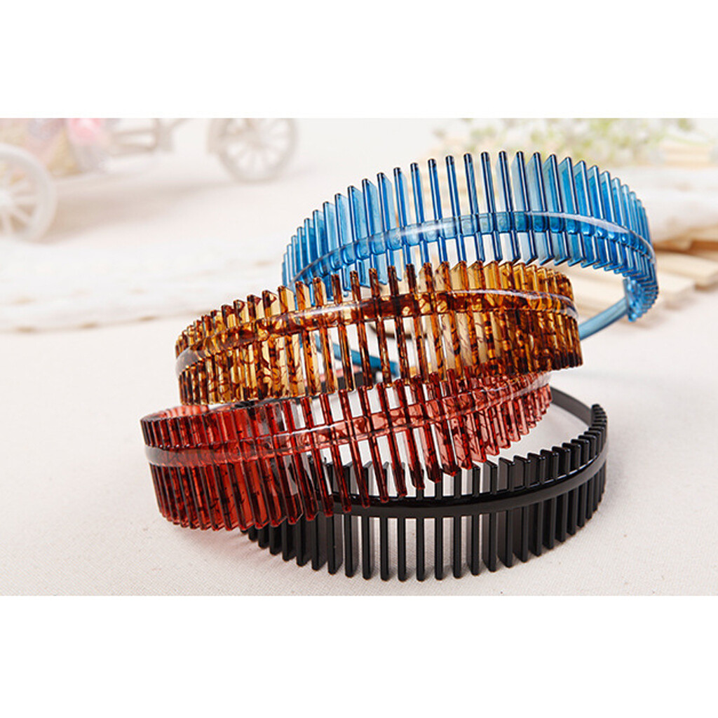 Zigzag Headbands Strong Grip Plastic Tooth Hair Comb Headband