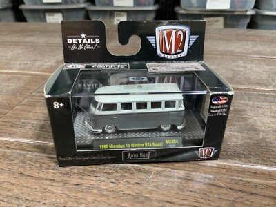 M2 MACHINES 1960 MICROBUS 15 WINDOW USA MODEL MEX05 GREY WHITE