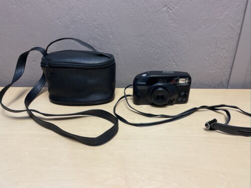 CANON SURE SHOT ZOOM-S AF POINT & SHOOT 35mm FILM CAMERA W/ STRAP AND CASE!