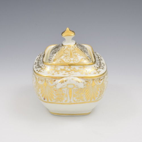 Feine Regency Spode Porzellan Zuckerdose & Deckel / Sucrier um 1815 antik georgianisch - Bild 7 von 10