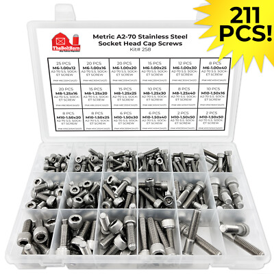 Metric Allen Socket Head Cap Screws Bolts A2-70 Stainless Steel Assortment