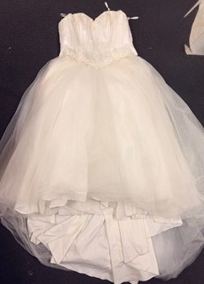 Ladies Beautiful Basque Waist Corset Wedding Dress size L CG B13