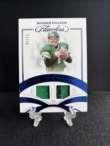 Boomer Esiason 2025 Panini Flawless #GUM-BEN Dual Patch #5/15 New York Jets
