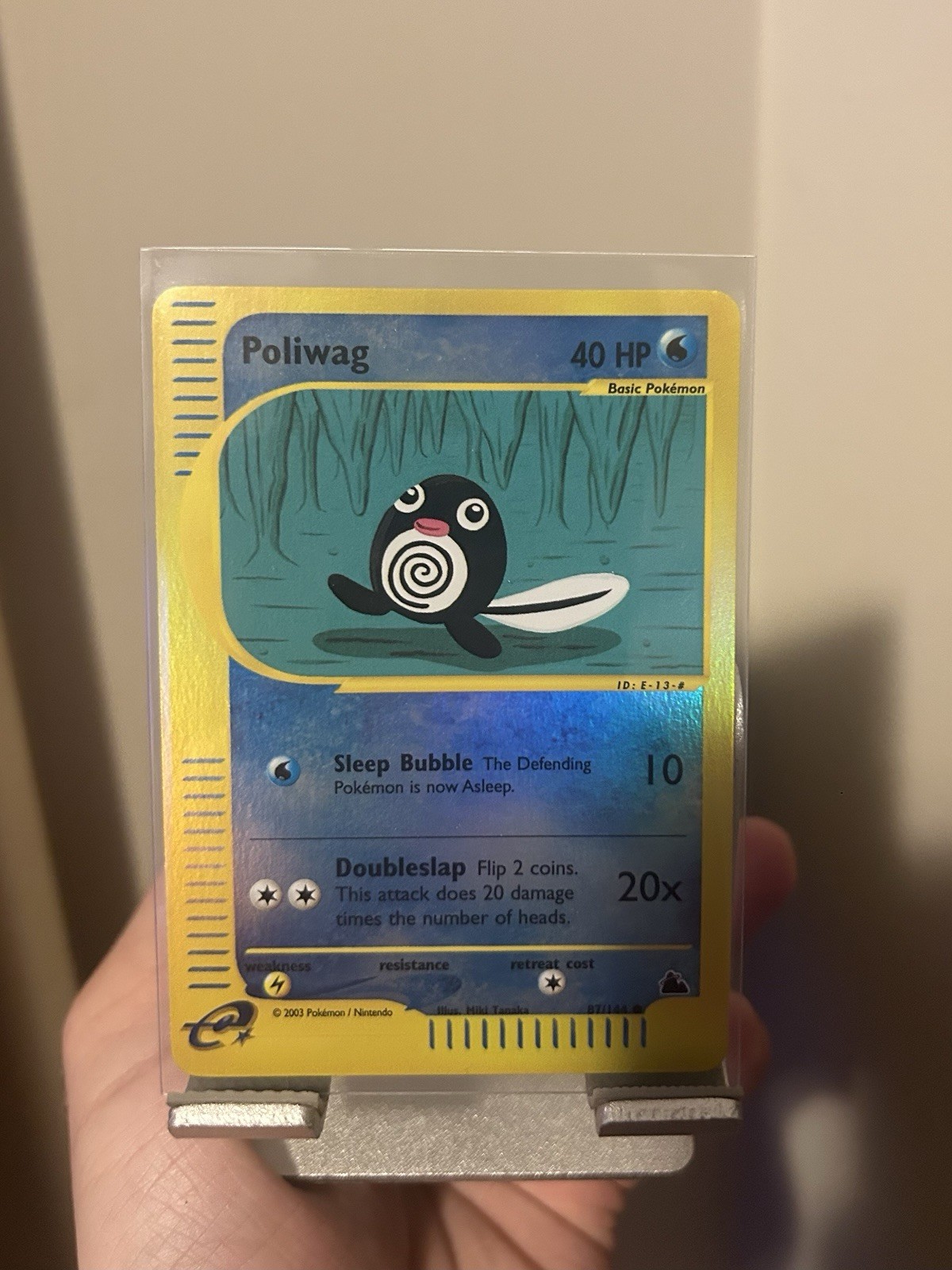 Pokemon TCG – Poliwag #87/144 – Reverse Holo - Skyridge 2003 - NM