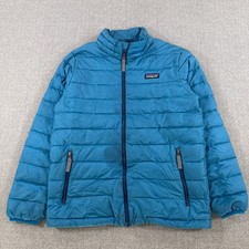 Patagonia Down Sweater Jacket Kids Large 12 Blue Full Zip Puffer Outdoor