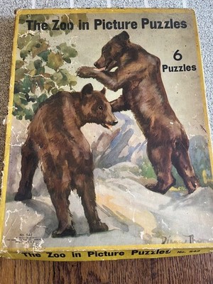 Vintage Puzzles, 1930 s, Diana Thorne,  The Zoo in Pictures , Saalfield 