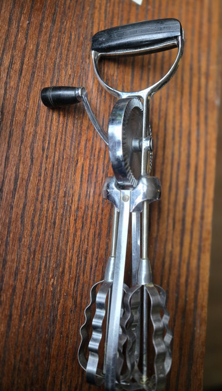Vintage FLINT Ecko Best Manual Mixer Egg Beater Hand Crank SS Blades USA Kitchen