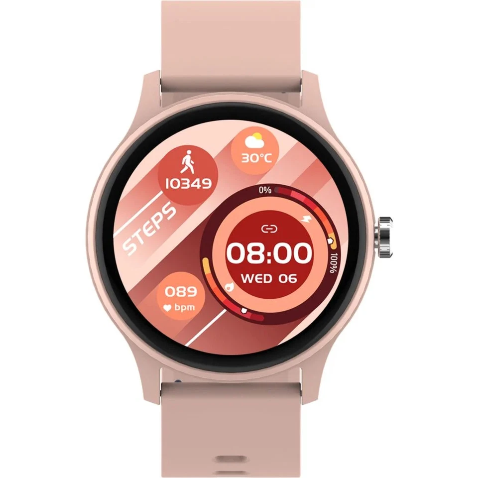 Kundenrücknahme ~ PEAQ PSW 100-PK Smartwatch Gummi, 22 mm, Pink Android/IOS, Foto 2 von 4