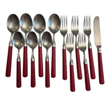 13 Pieces Stanley Roberts Stainless Korea Red Plastic Handles Replacement Pcs