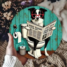 Border Collie Dog Aluminum Wall Art Tin Metal Signs Home D cor 8x8 in Retro Styl