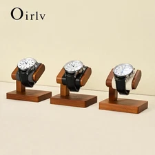 Oirlv Wooden Jewelry Organizer Bracelet Watch Display Stand Jewelry Storage Hold