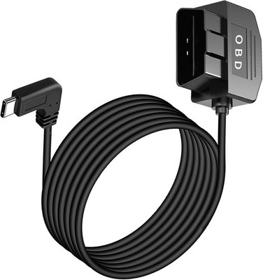 OBD OBD2 Hardwire Kit Power Cable for Dash Camera with 90Degree USB Type C 12-36
