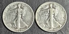 Lot of 2 (Two) Walking Liberty Silver Half Dollars 1943-D & 1944-P