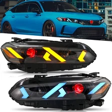 Devil eye LED Headlight For Honda Civic 11th Gen 2022-2026 Head Lamp Xmas Pair