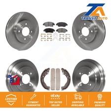 Disc Brake Rotor Semi-Metallic Pad & Drum Front Rear Kit For 2015-2020 Honda Fit