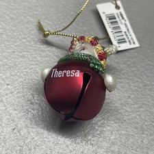Ganz Jingle Bell Snowman Christmas Ornament Pre-Personalized "Theresa