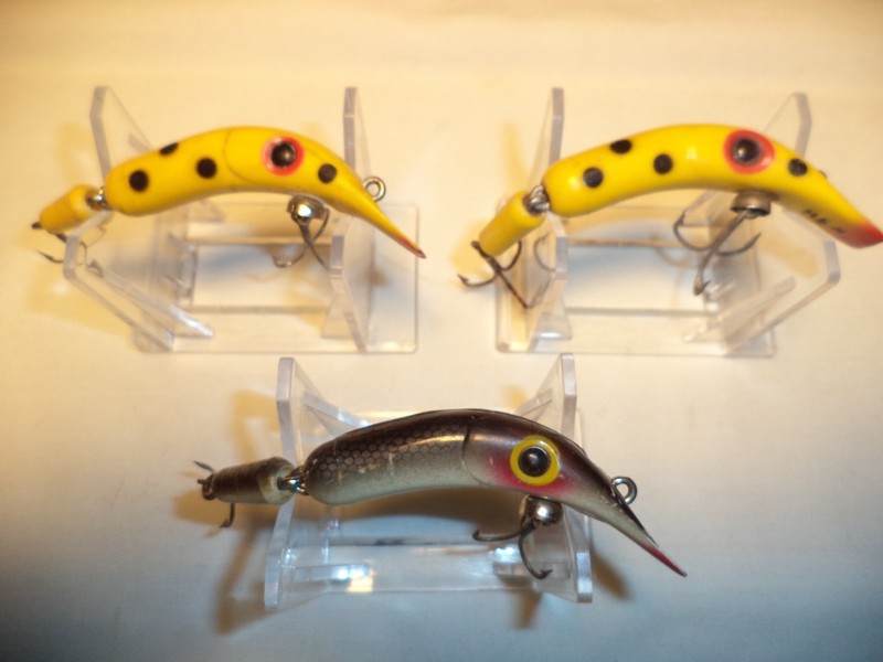 Vintage Beno Jointed Lures, 3-3/4", Lot of 3