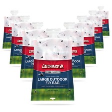 Outdoor Fly Trap 8 Pack Extra Large No Mess Lid Catchmaster Pro Series w No-Mess