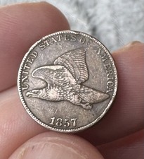 1857 United States One Cent Flying Eagle Coin Great Condition Original