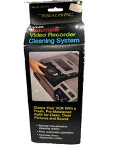 Vintage Realistic VHS Video Recorder Cleaning System 3 Refills New Open Box.