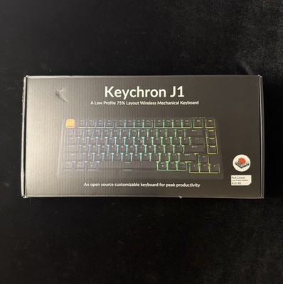 Keychron J1 Low Profile 75% Wireless Mechanical Keyboard, Brown Tactile Switches
