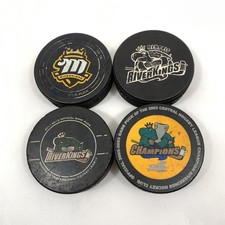 Lot of 4 Memphis RIVERKINGS Hockey Pucks Official Game Puck Used